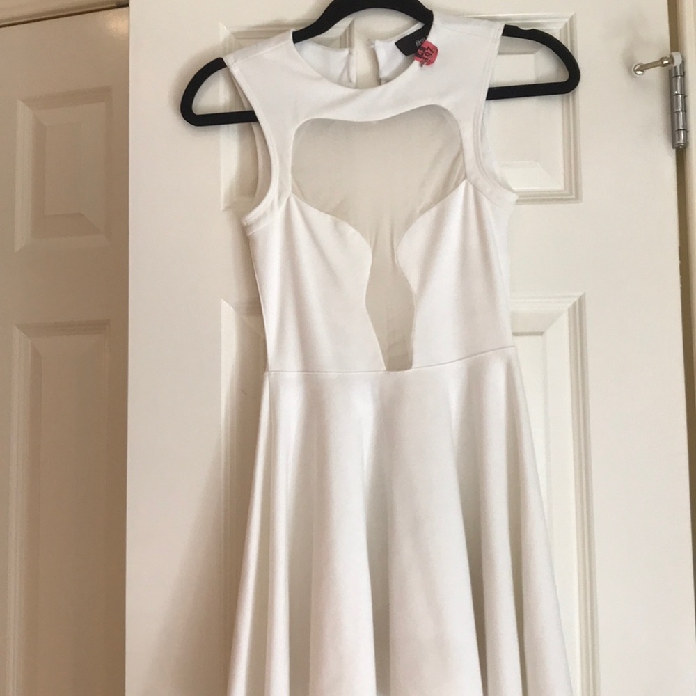 Nasty Gal white ice skater dress